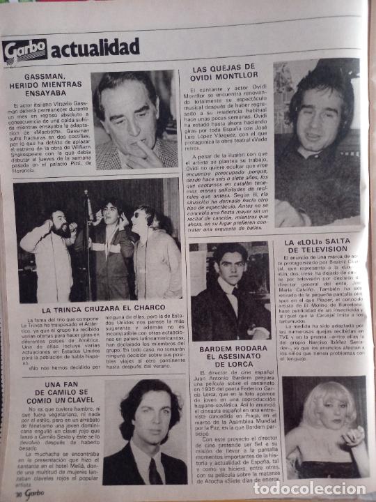 Coleccionismo de Revistas y Peri&oacute;dicos: CAMILO SESTO LA LOLI BEATRIZ CARVAJAL LA TRINCA FEDERICO GARCIA LORCA GASSMAN OVIDI MONTLLOR