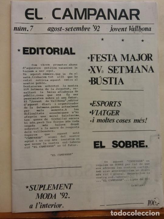 Sammeln von Zeitschriften und Zeitungen: REVISTA EL CAMPANAR. NUM. 7. AGOST-SETEMBRE '92. JOVENT VALLBONA