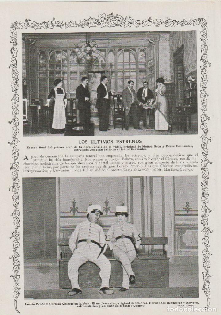 Coleccionismo de Revistas y Peri&oacute;dicos: * TEATRO * Ram&oacute;n Pe&ntilde;a, Loreto Prado, Enrique Chicote, estrenos El Machacante&hellip; - 1913