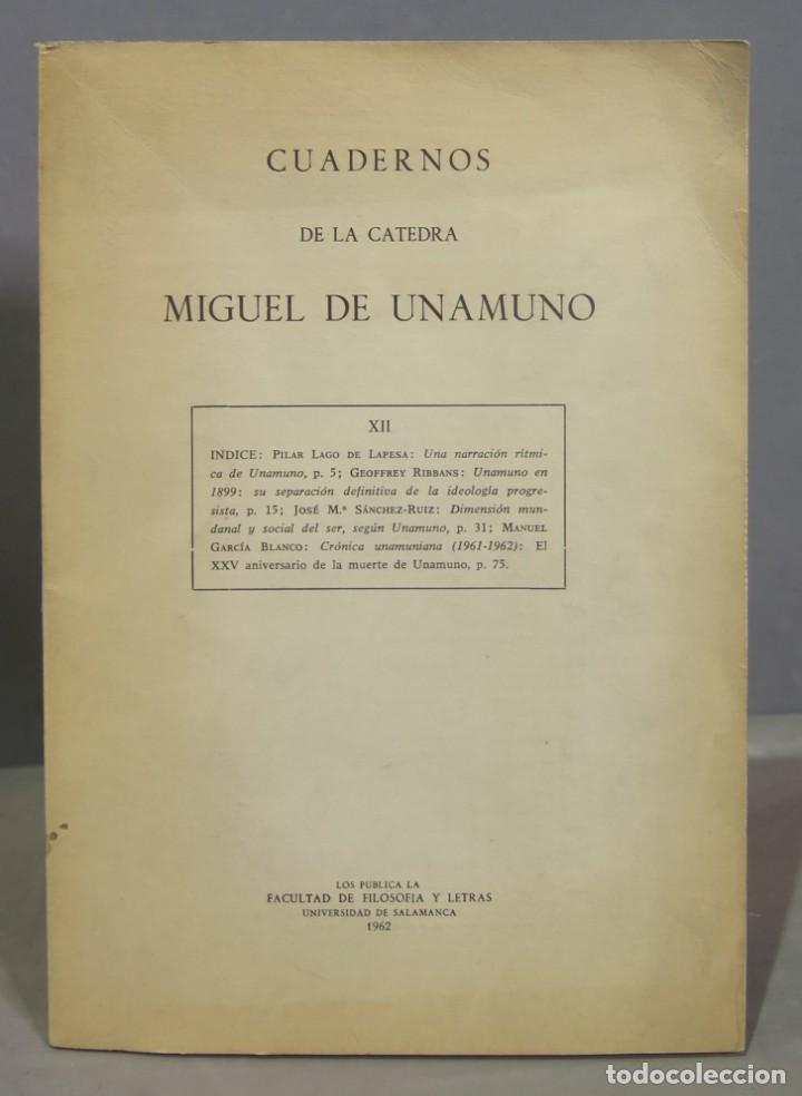 Coleccionismo de Revistas y Peri&oacute;dicos: Cuadernos de la C&aacute;tedra Miguel de Unamuno, n&uacute;mero XII