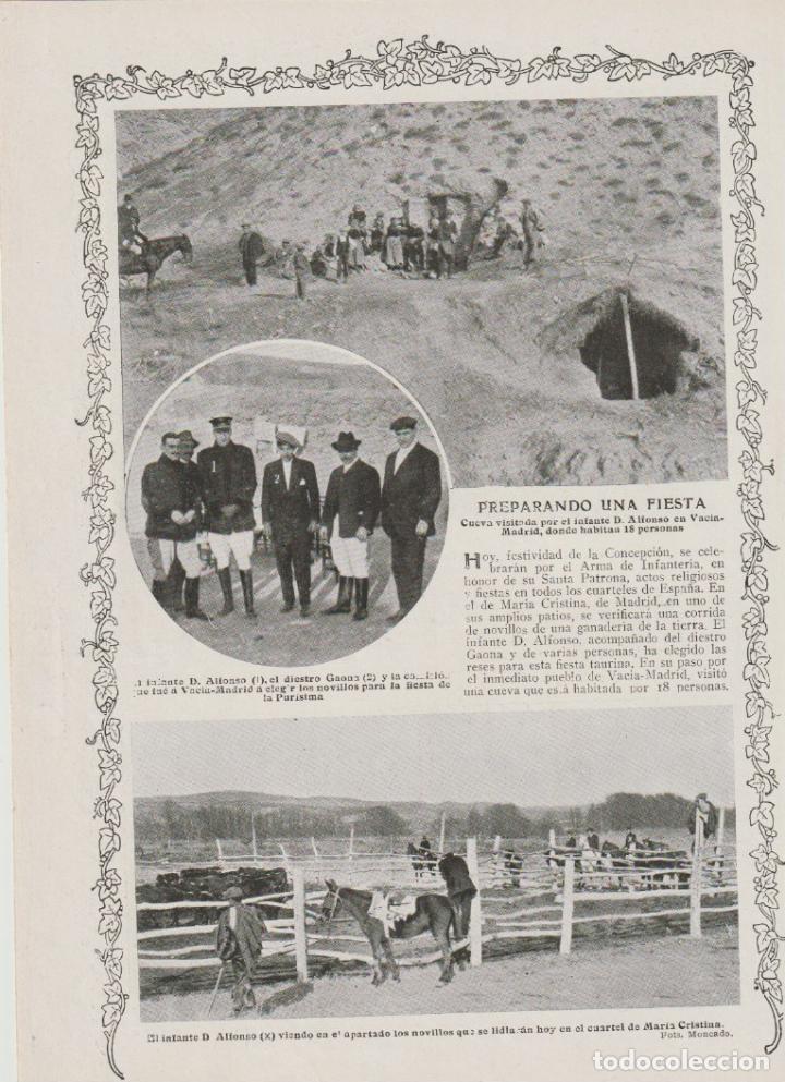 Coleccionismo de revistas y peri&oacute;dicos: * MADRID * Infante D. Alfonso: visita a una cueva habitada; novillada con Gaona - 1913