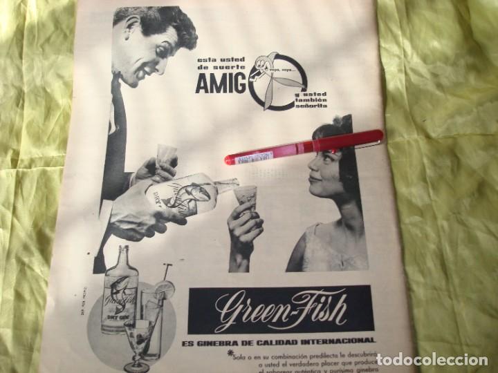 Coleccionismo de revistas y peri&oacute;dicos: RECORTE : PUBLICIDAD : GINEBRA GREEN-FISH. TRINFO, JUNIO 1963