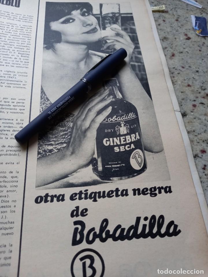 Coleccionismo de revistas y peri&oacute;dicos: PUBLICIDAD VINTAGE ANUNCIO GINEBRA SECA DE BOBADILLA. EXTRAIDO REVISTA 1967. 13X34 CM.