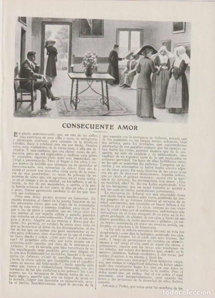 Coleccionismo de Revistas y Peri&oacute;dicos: Consecuente amor / &Aacute;ngeles Vicente; dibujos de Juan Franc&eacute;s - 1913