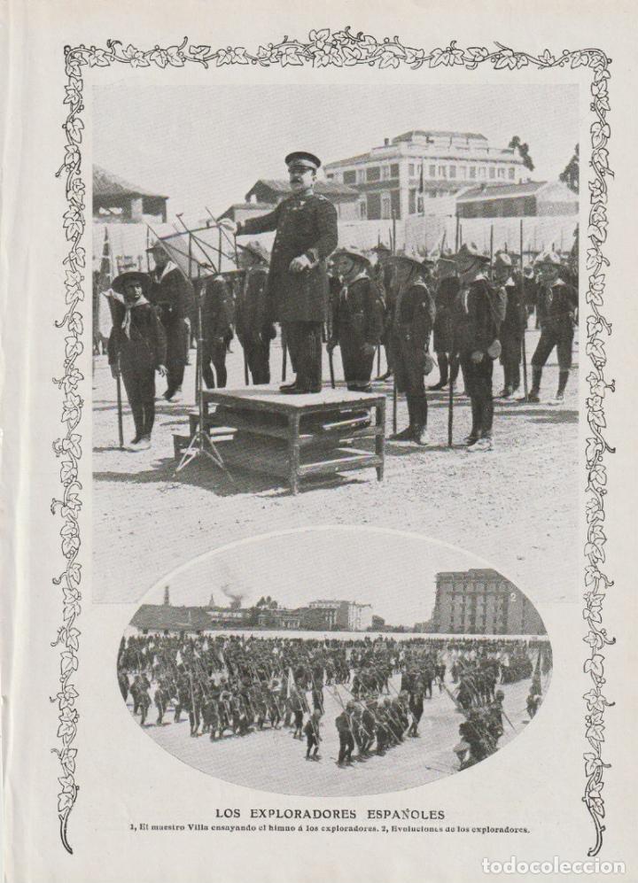 Collezionismo di Riviste e Giornali: * BOY SCOUTS * El maestro Villa ensayando el himno de los exploradores espa&ntilde;oles - 1913