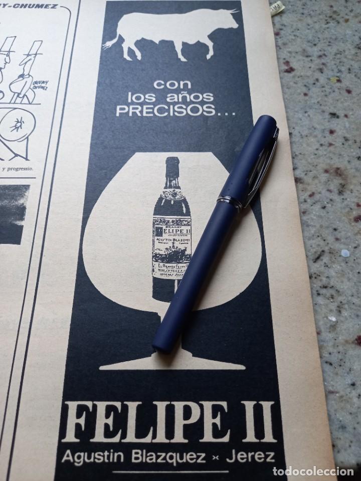 Coleccionismo de Revistas y Peri&oacute;dicos: PUBLICIDAD VINTAGE ANUNCIO BRANDY FELIPE II. EXTRAIDO REVISTA 1967. 13X34 CM.