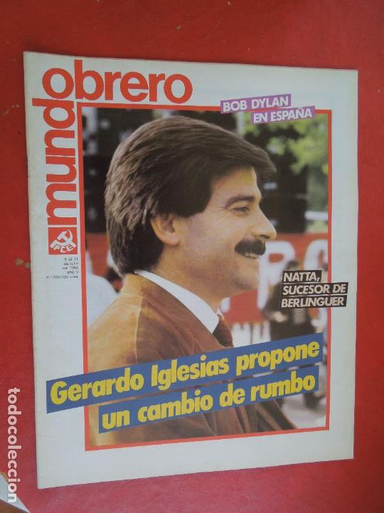 Coleccionismo de Revistas y Peri&oacute;dicos: MUNDO OBRERO -PCE -REVISTA PARTIDO COMUNISTA N&ordm; 288--07-1984- BOB DYLAN - GERARDO IGLESIAS