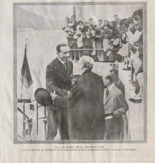 Collectionnisme de Revues et Journaux: * BILBAO * Veraneo, el rey Alfonso XIII en Las Arenas, conversando con el alcalde - 1919