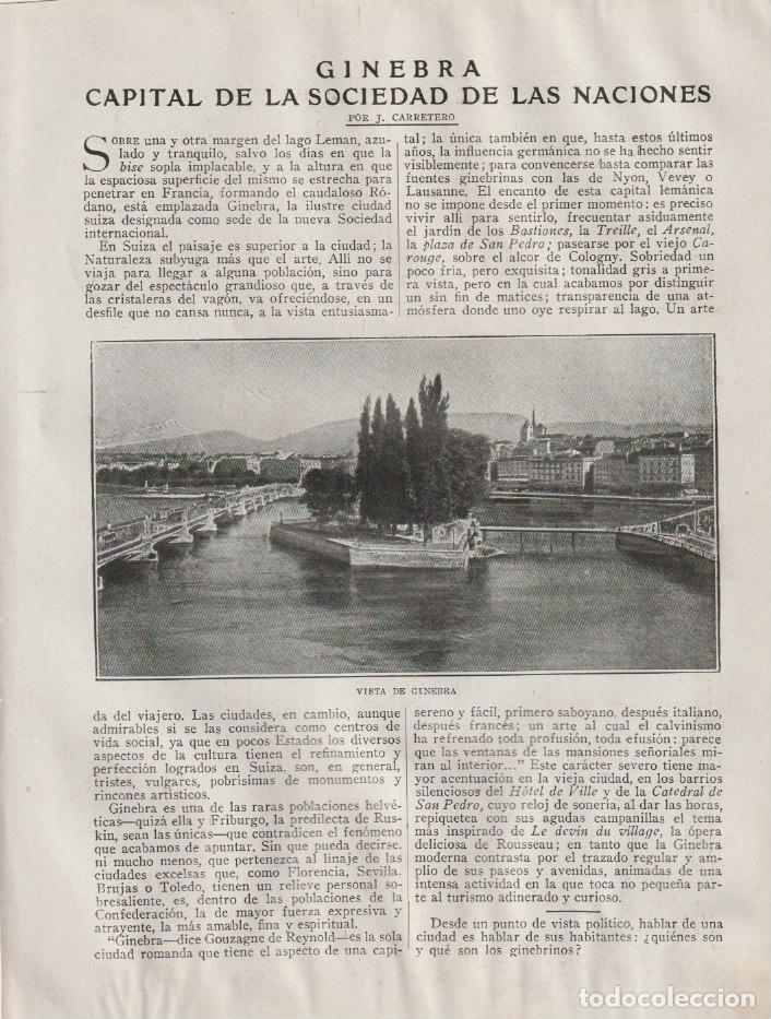 Coleccionismo de revistas y peri&oacute;dicos: Ginebra, capital de la Sociedad de las Naciones / por J. Carretero -1919