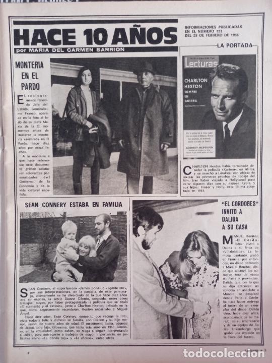 Coleccionismo de Revistas y Peri&oacute;dicos: FRANCO MONTERIA EN EL PARDO SEAN CONNERY JAMES BOND 007 DALIDA CHARLTON HESTON EL CORDOBES