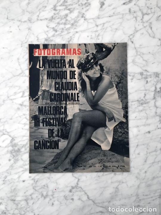 Coleccionismo de Revistas y Peri&oacute;dicos: FOTOGRAMAS 1966 CLAUDIA CARDINALE, STEPHEN BOYD, MODESTY BLAISE, FESTIVAL DE LA CANCION DE MALLORCA