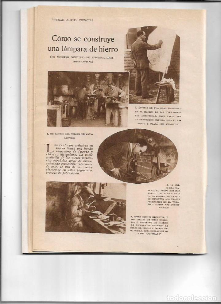 Coleccionismo de Revistas y Peri&oacute;dicos: A&Ntilde;O 1929 CONSTRUCCION LAMPARA DE HIERRO JARDINES VALENCIA POESIA FRUTA DE ARAGON GARCIA ARISTA PGOYA