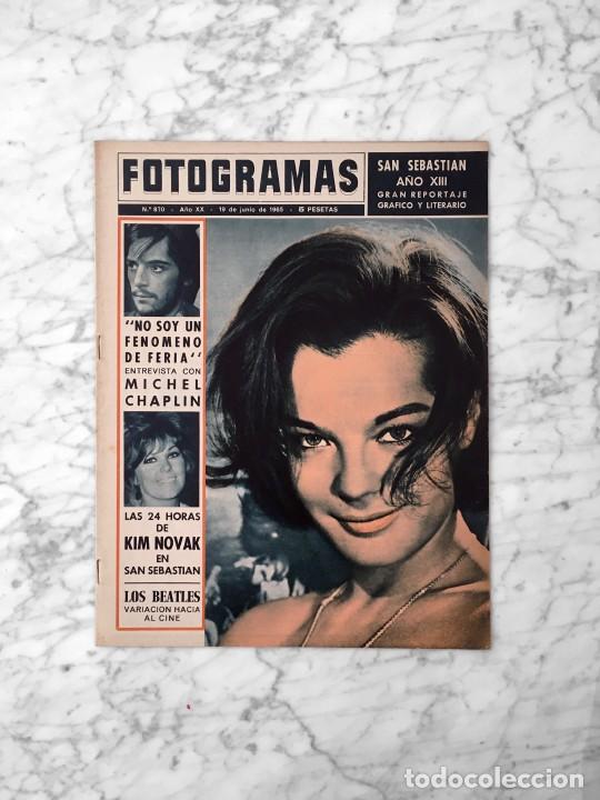 Colecionismo de Revistas e Jornais: FOTOGRAMAS - 1965 - ROMY SCHNEIDER, BEATLES, MICHAEL CHAPLIN, JUDY HOLLYDAY, KIM NOVAK, UDO JURGENS