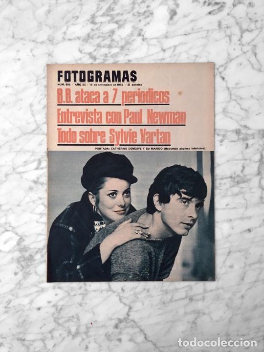 Coleccionismo de Revistas y Peri&oacute;dicos: FOTOGRAMAS - 1965 - BRIGITTE BARDOT, PAUL NEWMAN, SYLVIE VARTAN Y JOHNNY HALLYDAY, CATHERINE DENEUVE