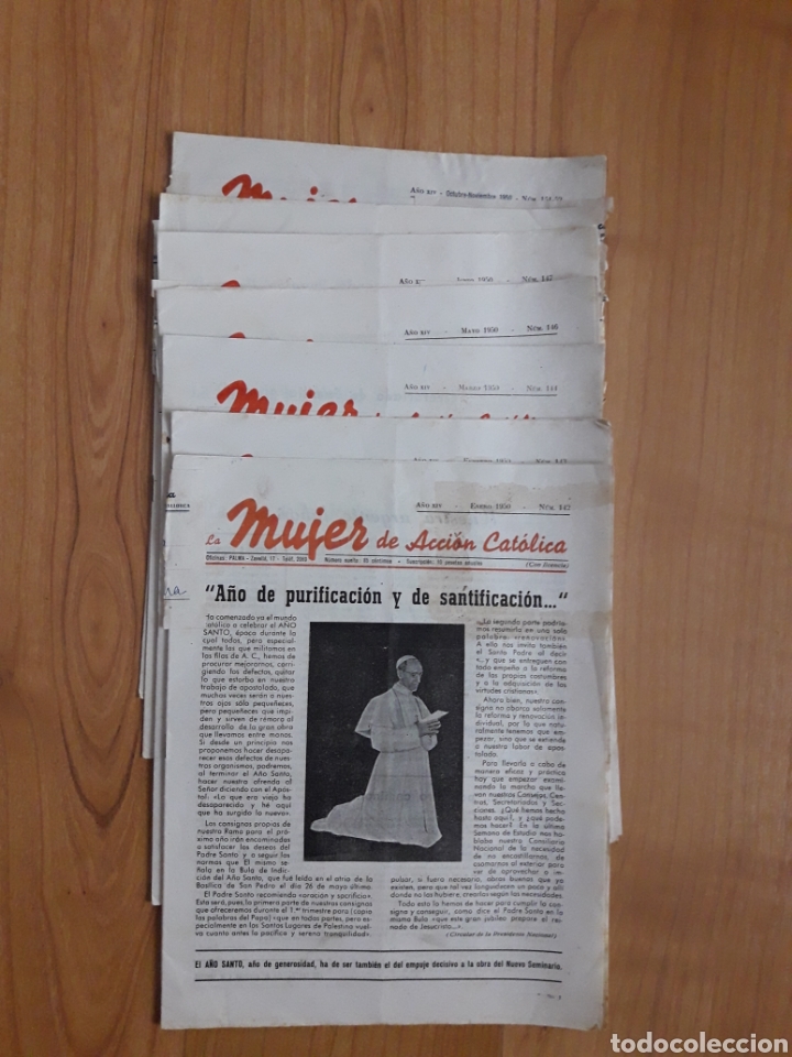 Collection Magazines and Newspapers: 7 REVISTAS LA MUJER DE ACCI&Oacute;N CAT&Oacute;LICA. PALMA DE MALLORCA. 1950
