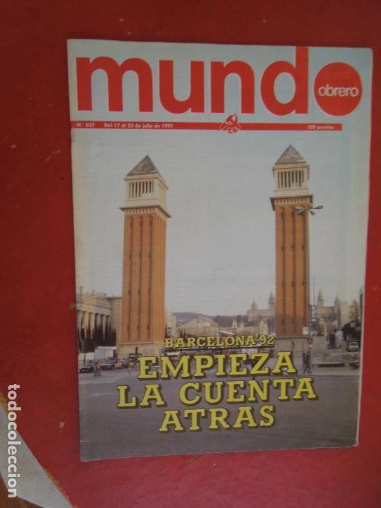 Coleccionismo de revistas y peri&oacute;dicos: MUNDO OBRERO -PCE -REVISTA PARTIDO COMUNISTA N&ordm; 637- 07-1991 BARCELONA '92 LA CUENTA ATRAS