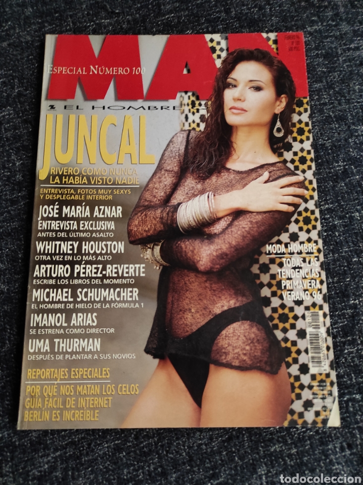 Coleccionismo de revistas y peri&oacute;dicos: MAN N&ordm; 100 FEBRERO 1996, JUNCAL RIVERO, AFRICA ABREU, WHITNEY HOUSTON