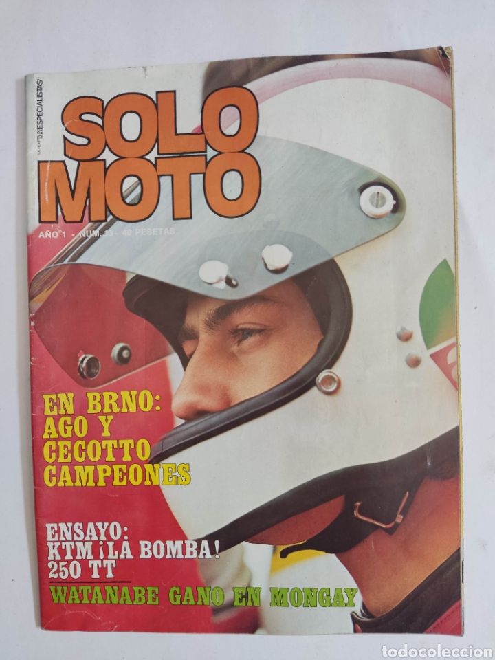 Coleccionismo de Revistas y Peri&oacute;dicos: Revista solo moto - n&uacute;mero 13 - tdkc100