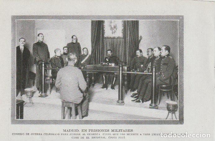 Collezionismo di Riviste e Giornali: * MADRID * Consejo de guerra al guardia civil que dio muerte a tres individuos en El Escorial-1919