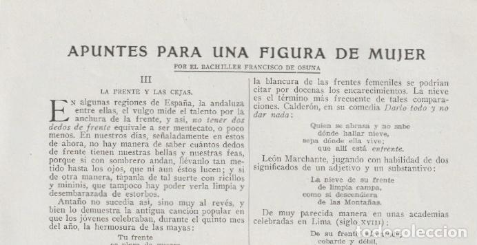 Coleccionismo de Revistas y Peri&oacute;dicos: Apuntes para una figura de mujer (III) / Francisco de Osuna; il. Varela de Seijas -1919
