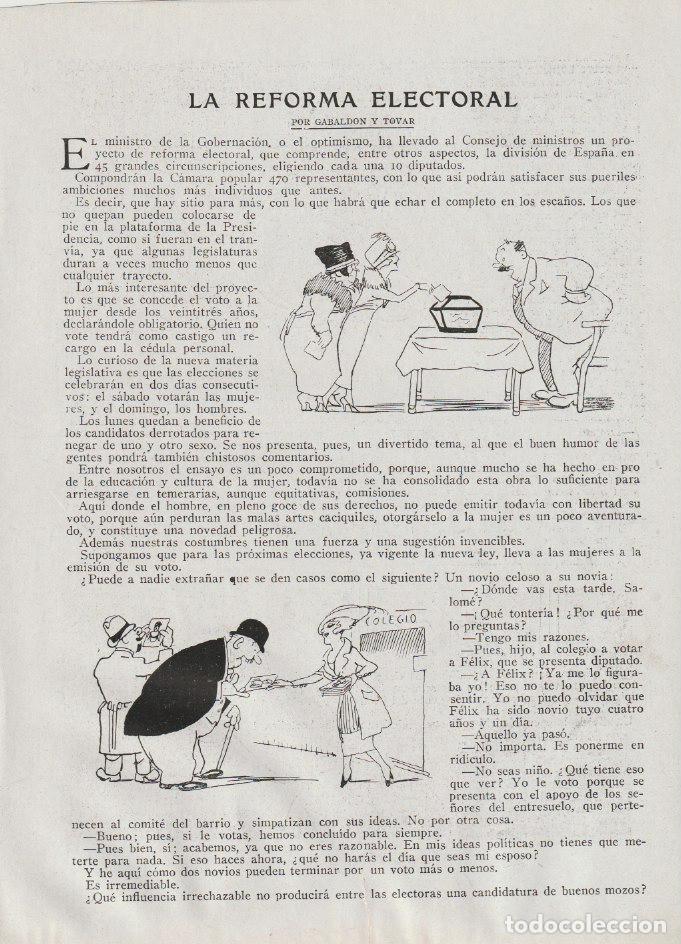 Collezionismo di Riviste e Giornali: La reforma electoral / por Gabald&oacute;n y Tovar -1919