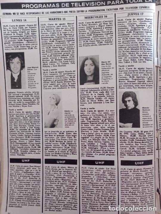 Coleccionismo de Revistas y Peri&oacute;dicos: manolo sanlucar maria del mar bonet gloria joan manuel serrat