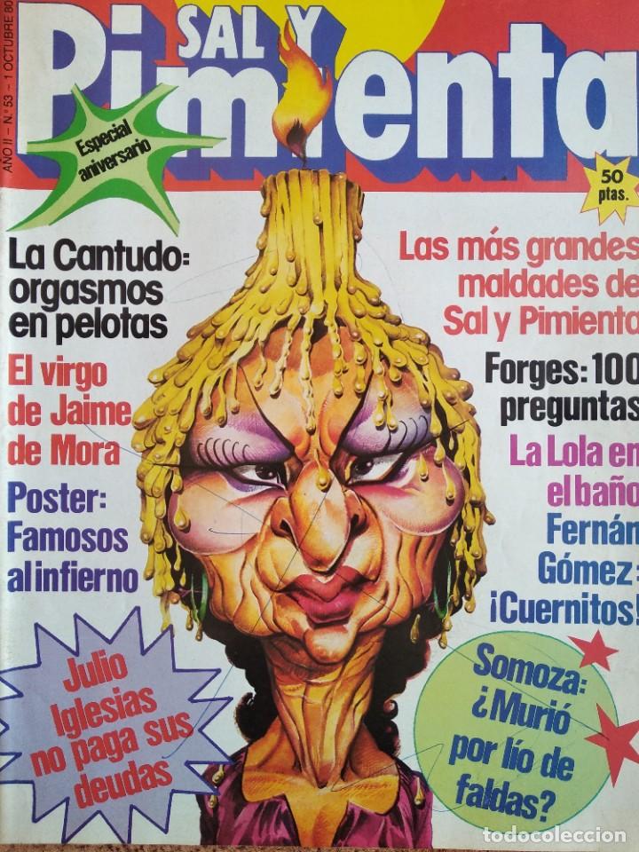 Coleccionismo de Revistas y Peri&oacute;dicos: Revista Sal y pimienta 1980 Lola Flores, MJ Cantudo, Roc&iacute;o Jurado...