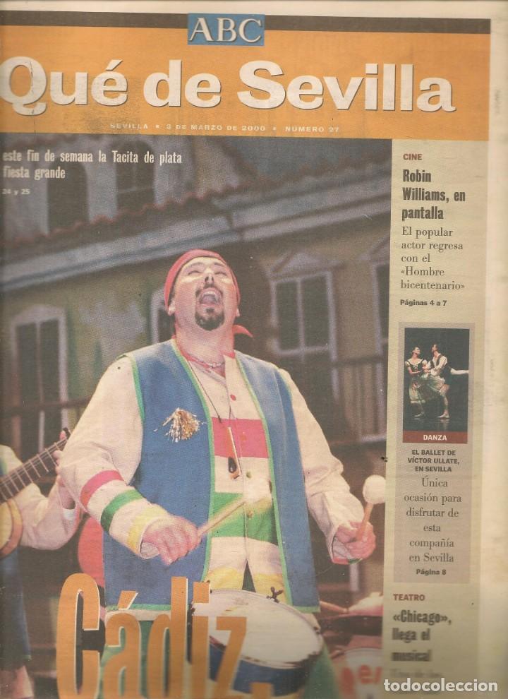 Coleccionismo de Revistas y Peri&oacute;dicos: QU&Eacute; DE SEVILLA. C&Aacute;DIZ, EL CARNAVAL / ULLATE, LA DANZA / CONCHA VARGAS Y CARMEN LEDESMA. (*)
