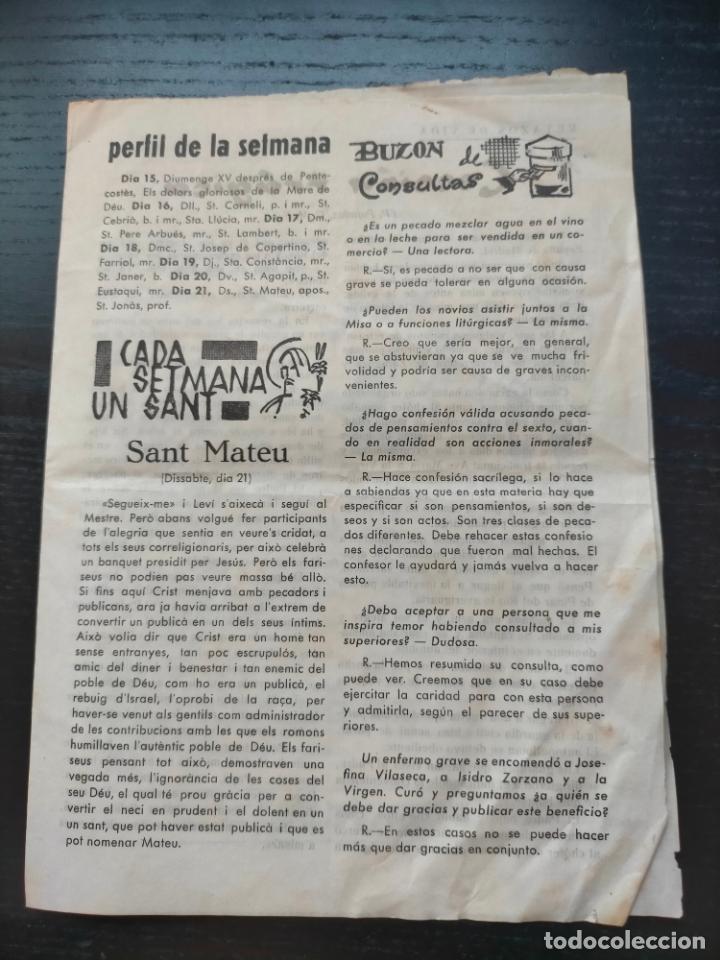 Collection Magazines and Newspapers: Revista folleto religioso antiguo perfil de la setmana buzon de consultas catal&aacute;n Sant Mateu