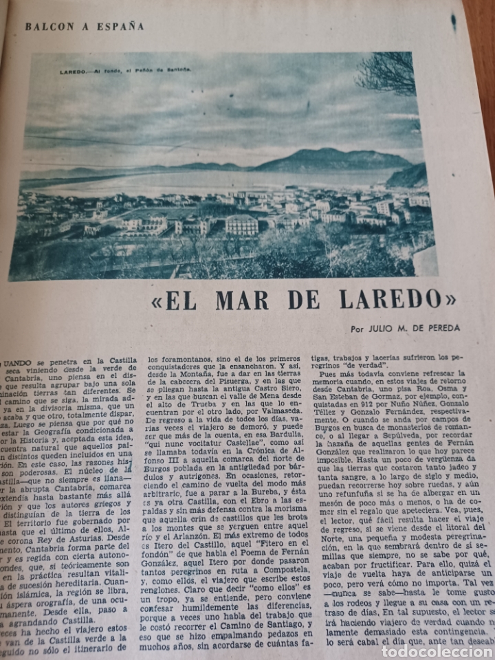 Coleccionismo de revistas y peri&oacute;dicos: EL MAR DE LAREDO. POR JULIO M. DE PEREDA .ARTICULO 2 P&Aacute;GINAS A&Ntilde;O 1961.FOTOS LAREDO Y CASTRO URDIALES
