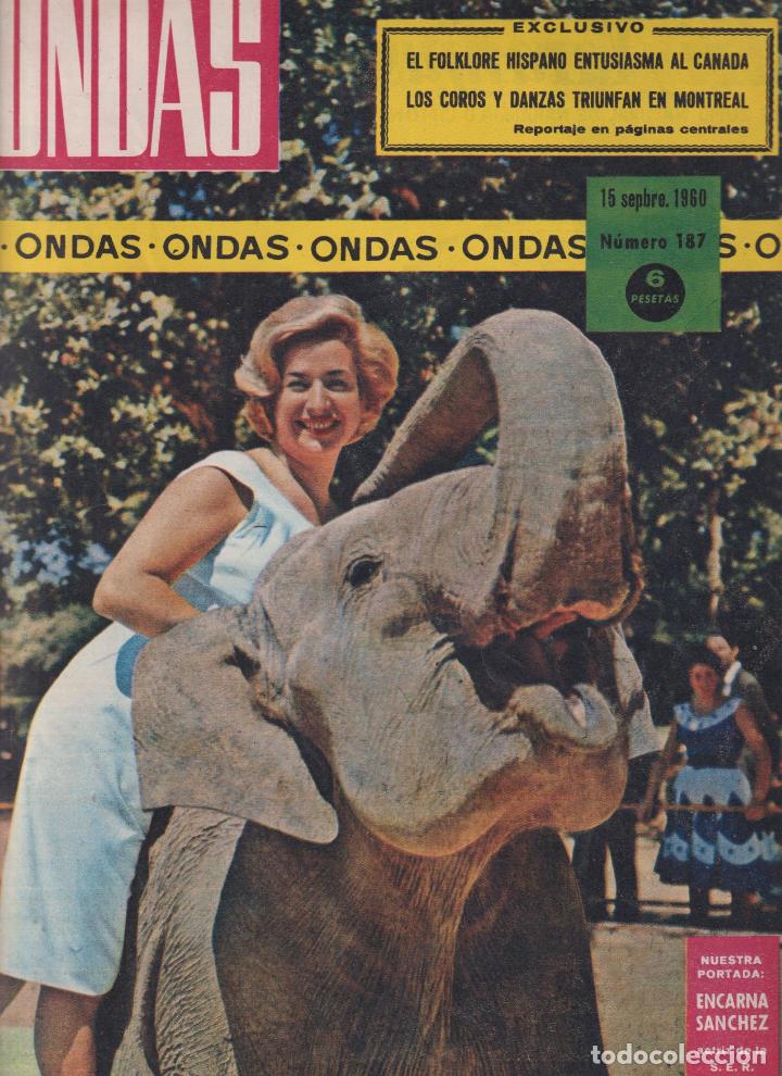 Coleccionismo de Revistas y Peri&oacute;dicos: Ondas n&ordm; 187. 15 de Septiembre de 1960