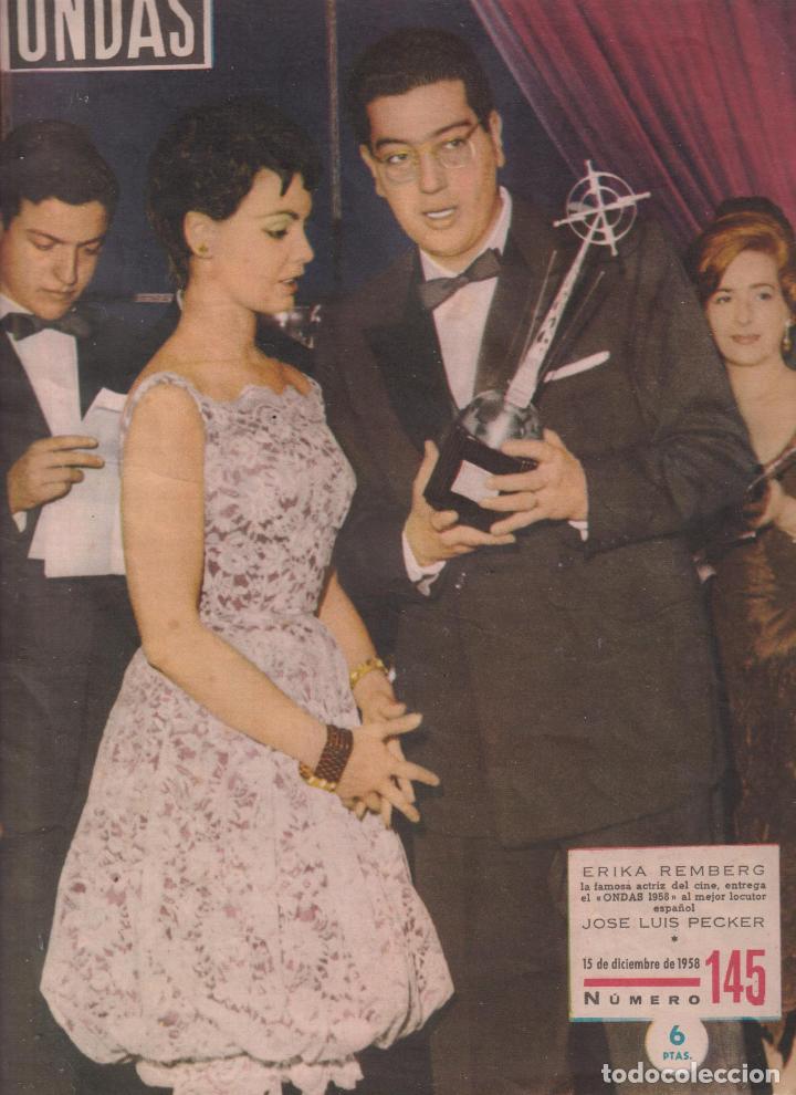 Colecionismo de Revistas e Jornais: Ondas n&ordm; 145. 15 de Diciembre de 1958