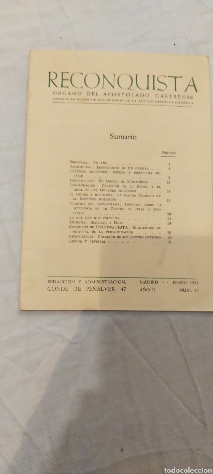 Coleccionismo de Revistas y Peri&oacute;dicos: Reconquista