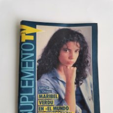 Coleccionismo de Revistas y Periódicos: SUPLEMENTO TV ENERO 1989 MARIBEL VERDÚ. Lote 357988770