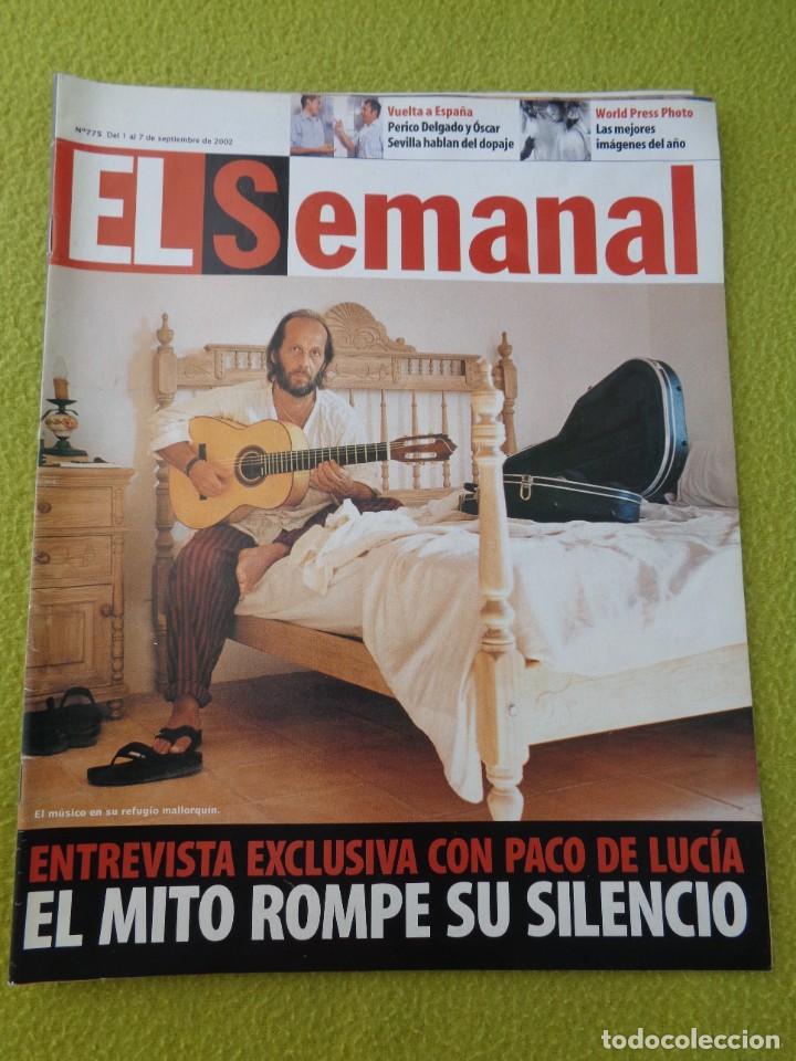 Coleccionismo de revistas y peri&oacute;dicos: REVISTA EL SEMANAL 07/09/2002 ENTREVISTA EXCLUSIVA PACO DE LUCIA ROMPE SU SILENCIO - FLAMENCO