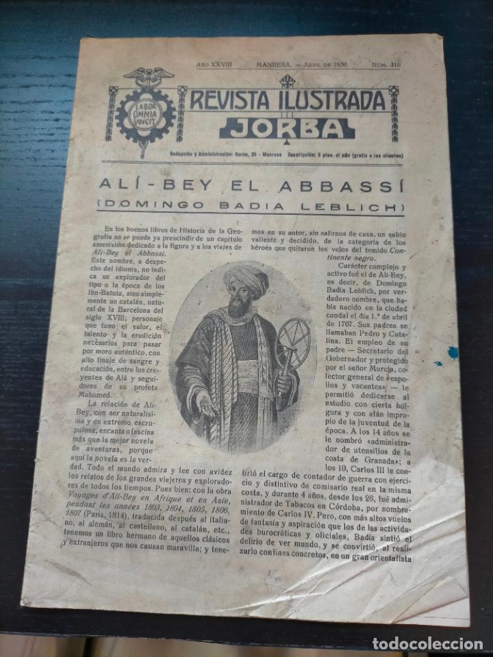 Collezionismo di Riviste e Giornali: REVISTA ILUSTRADA JORBA XXVIII MANRESA ABRIL 1930 319 ALIBEY EL ABBASS&Iacute; BADIA LEBLICH CATAL&Aacute;N