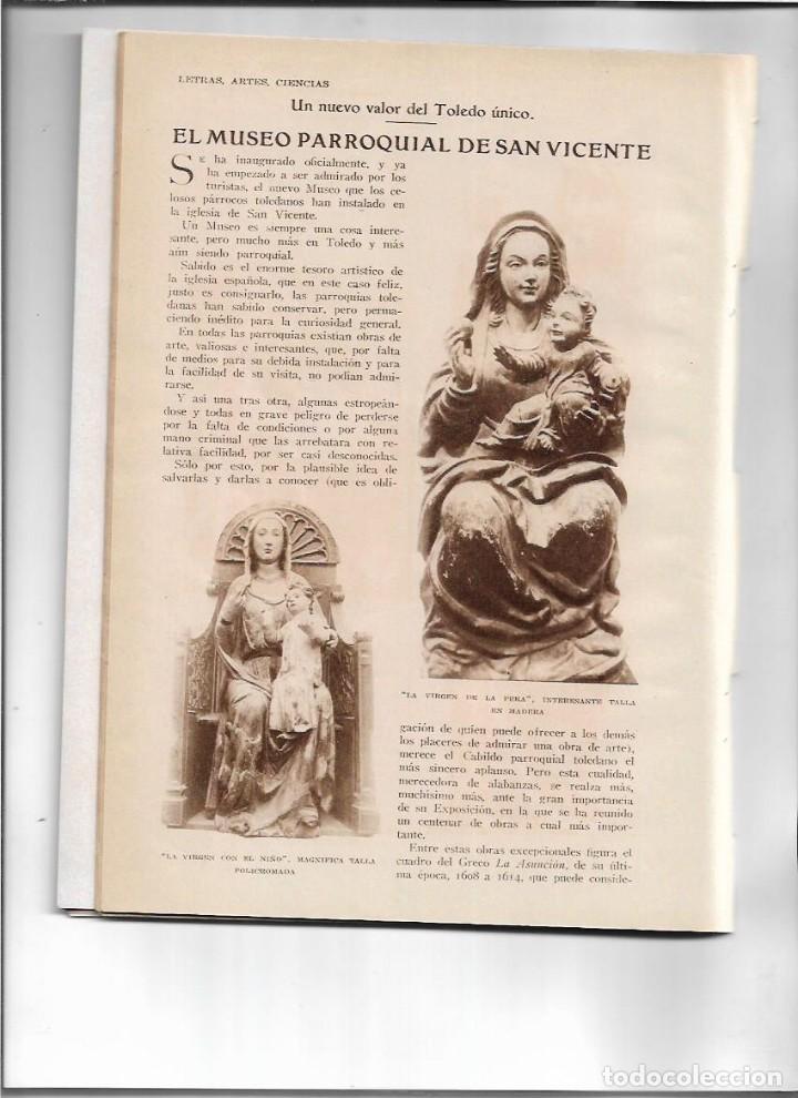 Coleccionismo de Revistas y Peri&oacute;dicos: 1929 TOLEDO MUSEO PARROQUIAL SAN VICENTE ARTE RELIGIOSO PEMAN CARICATURA CEBRIAN JOE JAKSON PAYASO