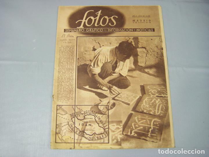 Sammeln von Zeitschriften und Zeitungen: REVISTA FOTOS. SEMANARIO GR&Aacute;FICO DE INFORMACIONES Y REPORTAJES. A&Ntilde;O V N&ordm; 235. 1941