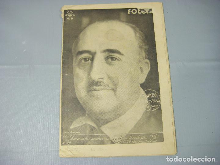 Sammeln von Zeitschriften und Zeitungen: REVISTA FOTOS. SEMANARIO GR&Aacute;FICO DE INFORMACIONES Y REPORTAJES. A&Ntilde;O I N&ordm; 59. 1938