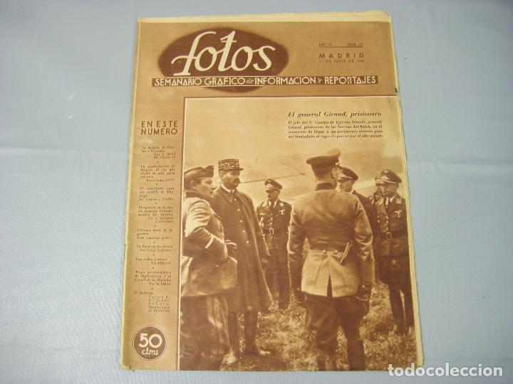 Coleccionismo de revistas y peri&oacute;dicos: REVISTA FOTOS. SEMANARIO GR&Aacute;FICO DE INFORMACIONES Y REPORTAJES. A&Ntilde;O IV N&ordm; 170. 1940