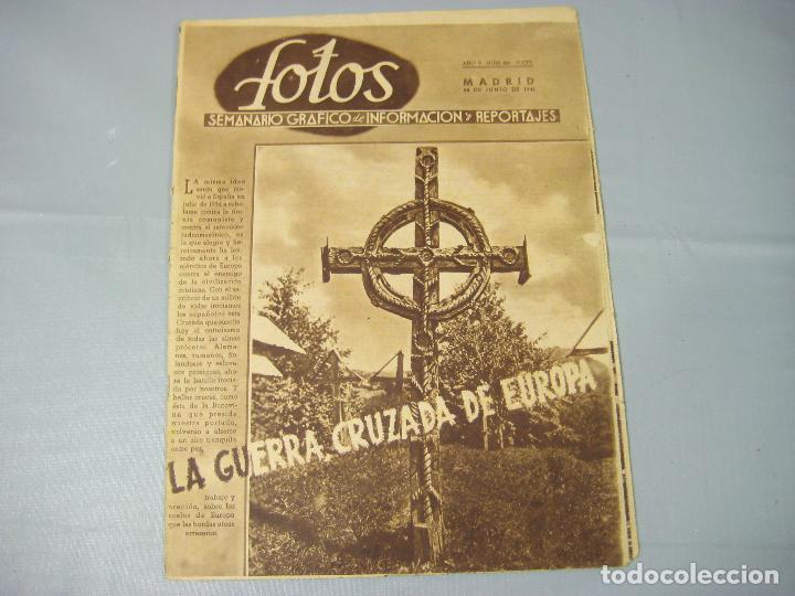 Coleccionismo de revistas y peri&oacute;dicos: REVISTA FOTOS. SEMANARIO GR&Aacute;FICO DE INFORMACIONES Y REPORTAJES. A&Ntilde;O V N&ordm; 226. 1941