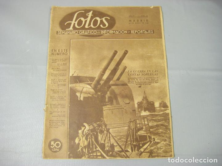 Coleccionismo de revistas y peri&oacute;dicos: REVISTA FOTOS. SEMANARIO GR&Aacute;FICO DE INFORMACIONES Y REPORTAJES. A&Ntilde;O IV N&ordm; 164. 1940