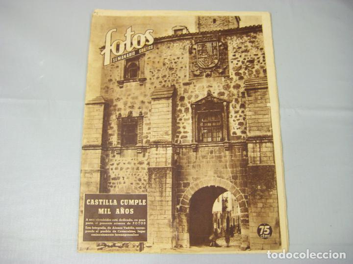 Coleccionismo de revistas y peri&oacute;dicos: REVISTA FOTOS. SEMANARIO GR&Aacute;FICO DE INFORMACIONES Y REPORTAJES. A&Ntilde;O VII N&ordm; 339. 1943