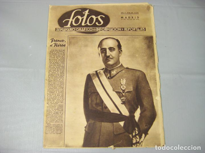 Coleccionismo de revistas y peri&oacute;dicos: REVISTA FOTOS. SEMANARIO GR&Aacute;FICO DE INFORMACIONES Y REPORTAJES. A&Ntilde;O V N&ordm; 229. 1941