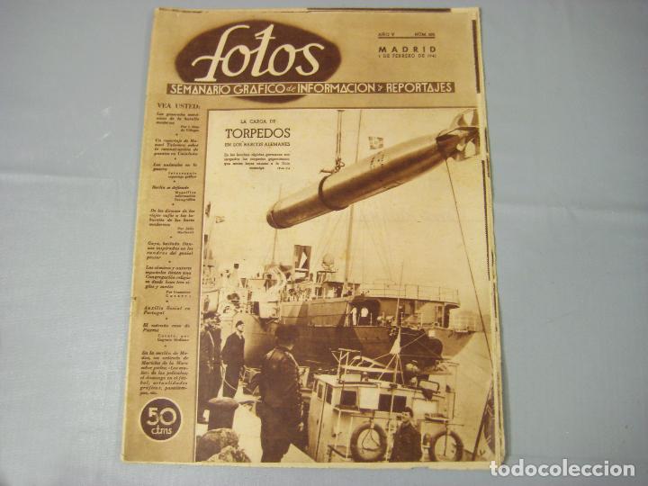 Coleccionismo de revistas y peri&oacute;dicos: REVISTA FOTOS. SEMANARIO GR&Aacute;FICO DE INFORMACIONES Y REPORTAJES. A&Ntilde;O V N&ordm; 205. 1941