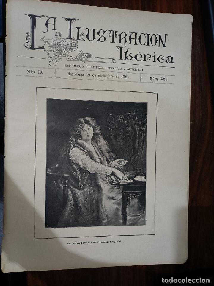 Coleccionismo de Revistas y Peri&oacute;dicos: LA ILUSTRACI&Oacute;N IB&Eacute;RICA. N&ordm; 468. 19 DE DICIEMBRE DE 1891