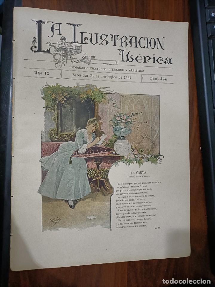 Coleccionismo de Revistas y Peri&oacute;dicos: LA ILUSTRACI&Oacute;N IB&Eacute;RICA. N&ordm; 464. 21 DE NOVIEMBRE DE 1891