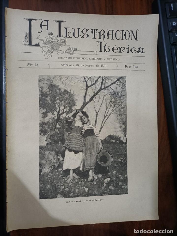 Coleccionismo de Revistas y Peri&oacute;dicos: LA ILUSTRACI&Oacute;N IB&Eacute;RICA. N&ordm; 425. 21 DE FEBRERO DE 1891