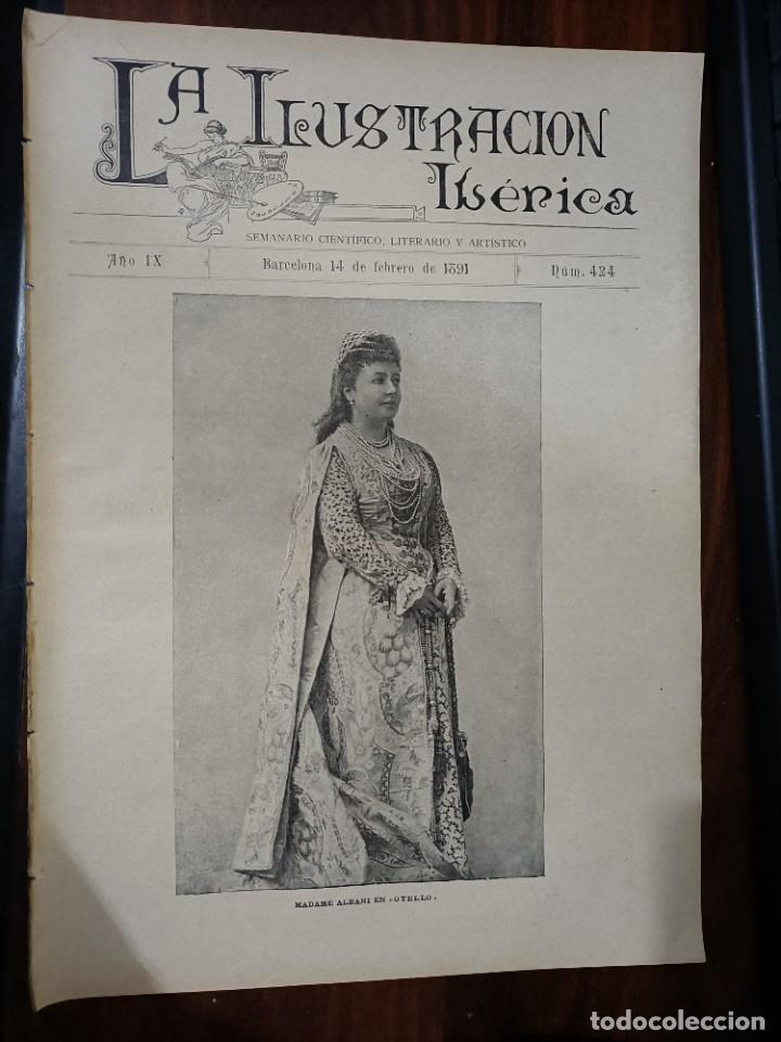 Coleccionismo de Revistas y Peri&oacute;dicos: LA ILUSTRACI&Oacute;N IB&Eacute;RICA. N&ordm; 424. 14 DE FEBRERO DE 1891