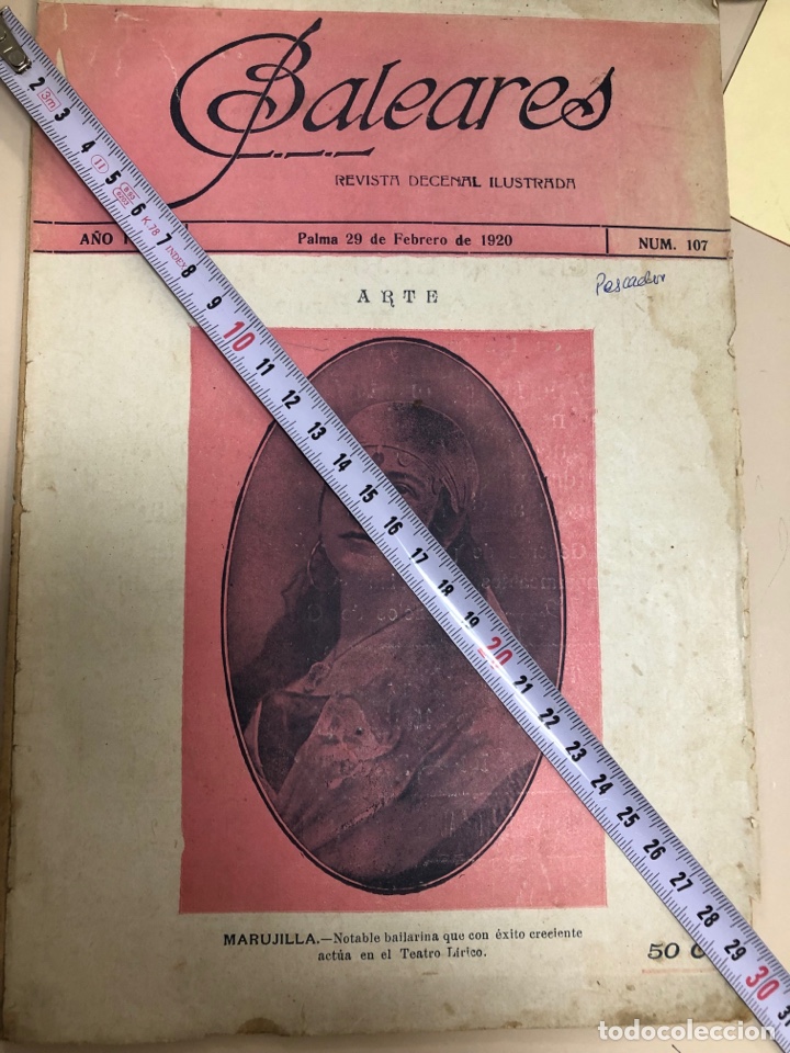 Sammeln von Zeitschriften und Zeitungen: REVISTA QUINCENAL ILUSTRADA BALEARES N 107. 29 febrero 1920.